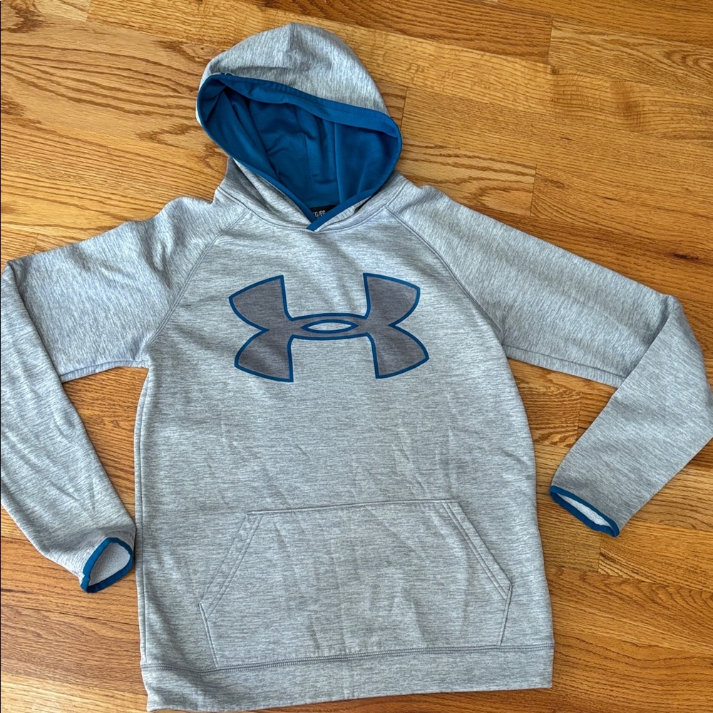 Under Armour Gray and Blue Kids Hoodie